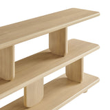Rupit Sculptural 2-Tier Bookshelf in Natural