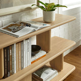 Rupit Sculptural 2-Tier Bookshelf in Natural