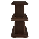Rupit Sculptural 2-Tier Bookshelf in Walnut