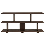 Rupit Sculptural 2-Tier Bookshelf in Walnut