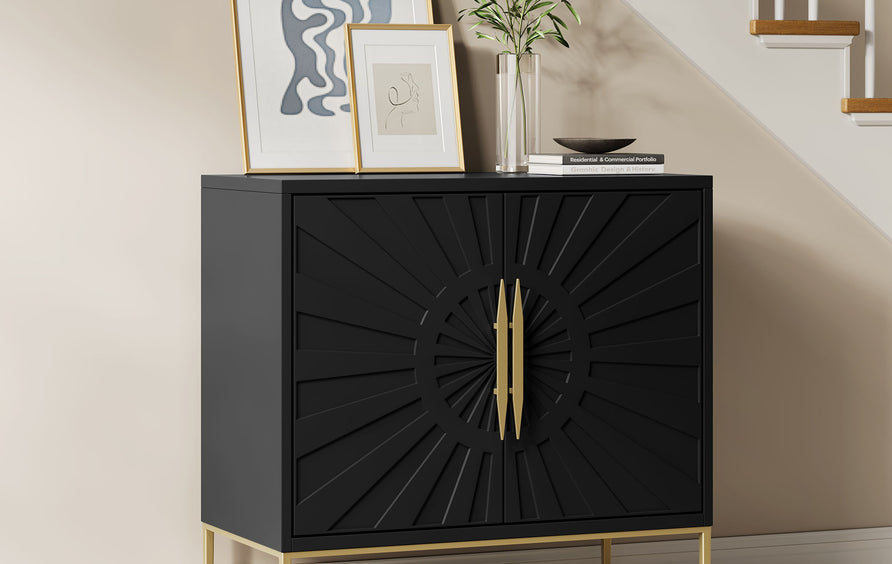 Briar 35" Accent Cabinet in Black