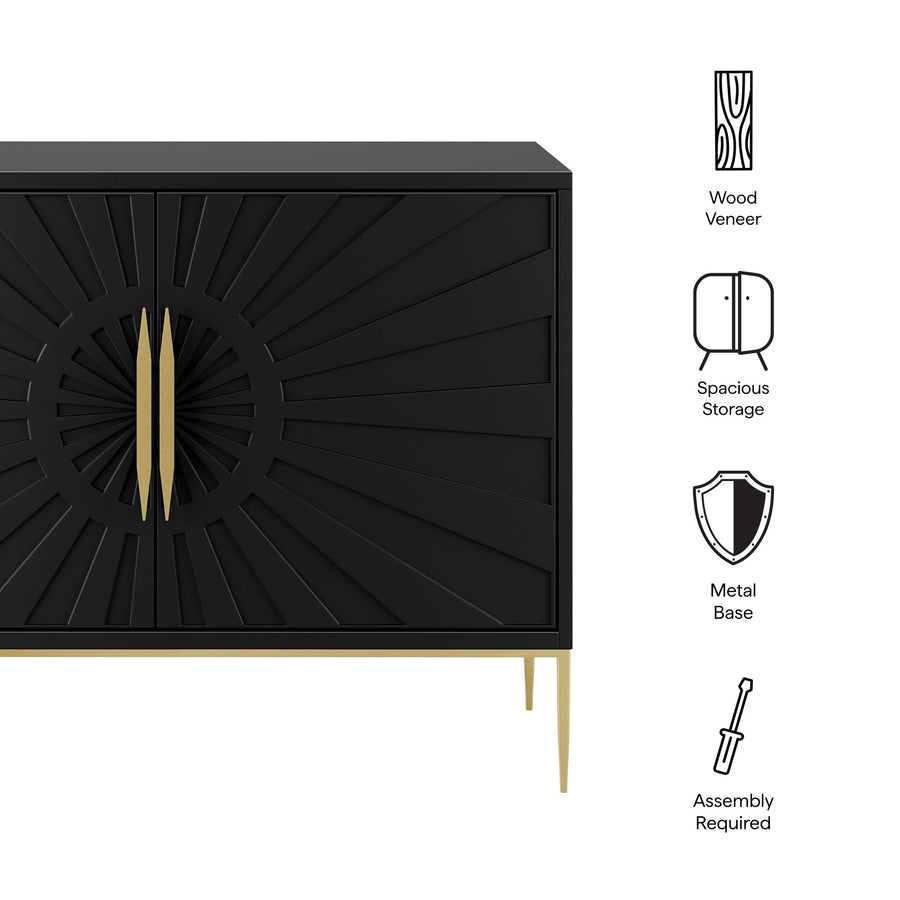 Briar 47" Accent Cabinet in Black