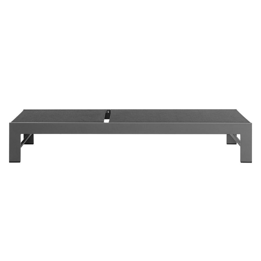 Aspen Outdoor Patio Mesh and Aluminum Chaise Lounge in Gray