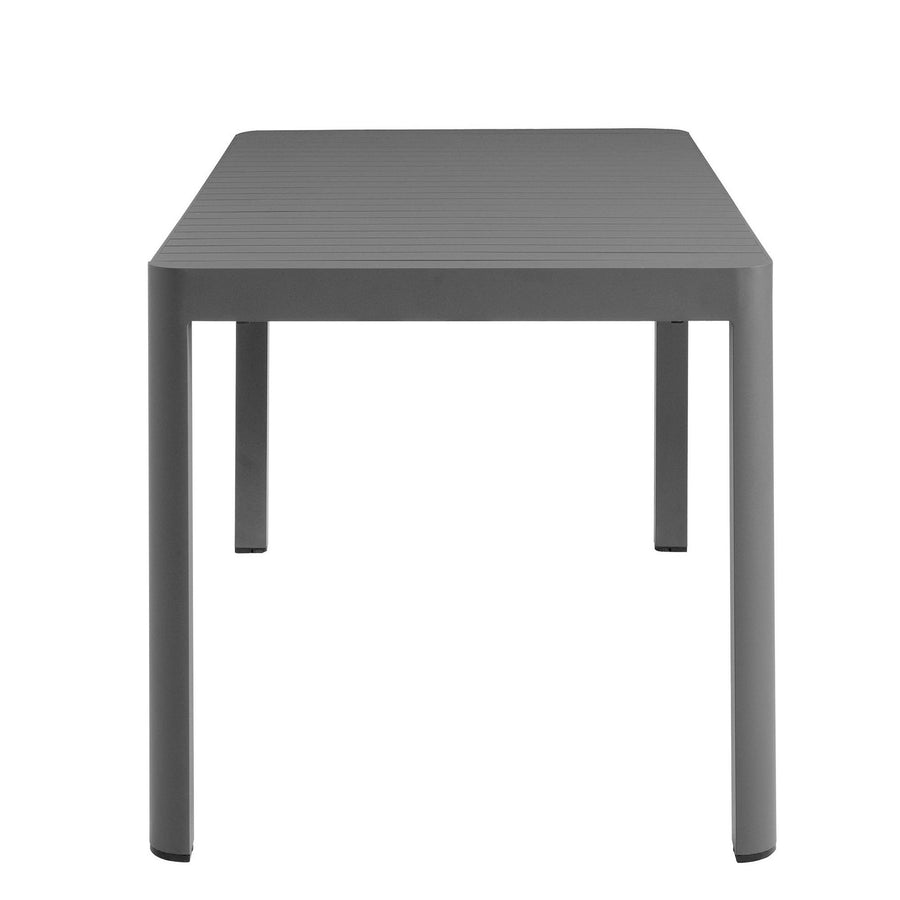 Aspen Outdoor Patio Aluminum Extendable Dining Table in Gray
