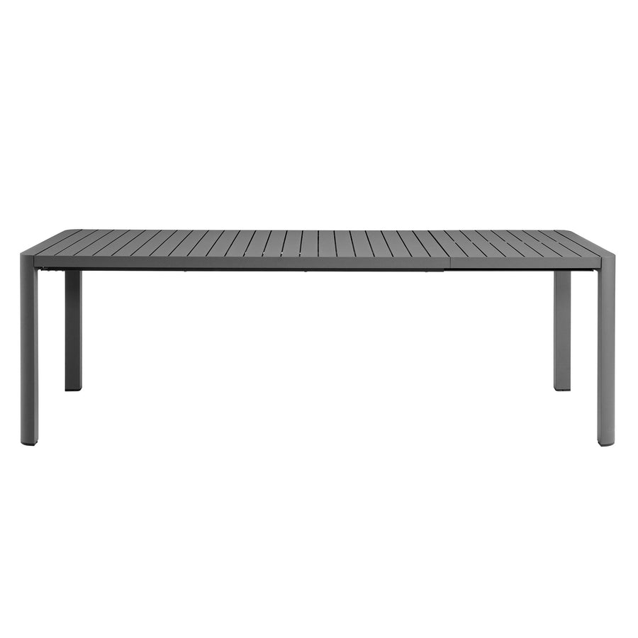 Aspen Outdoor Patio Aluminum Extendable Dining Table in Gray