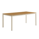 Yuzu 71" Outdoor Patio Aluminum Dining Table with Faux Wood Top in Natural