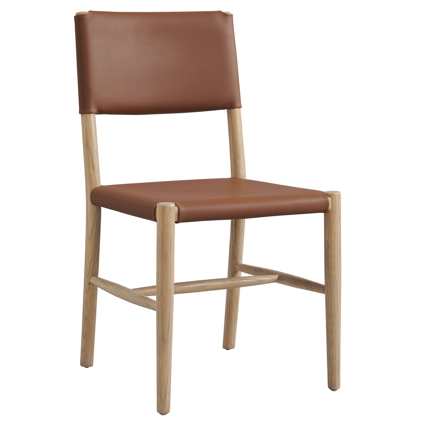 Dover Wood Vegan Leather Dining Side Chairs Set of 2 by Furniture For America