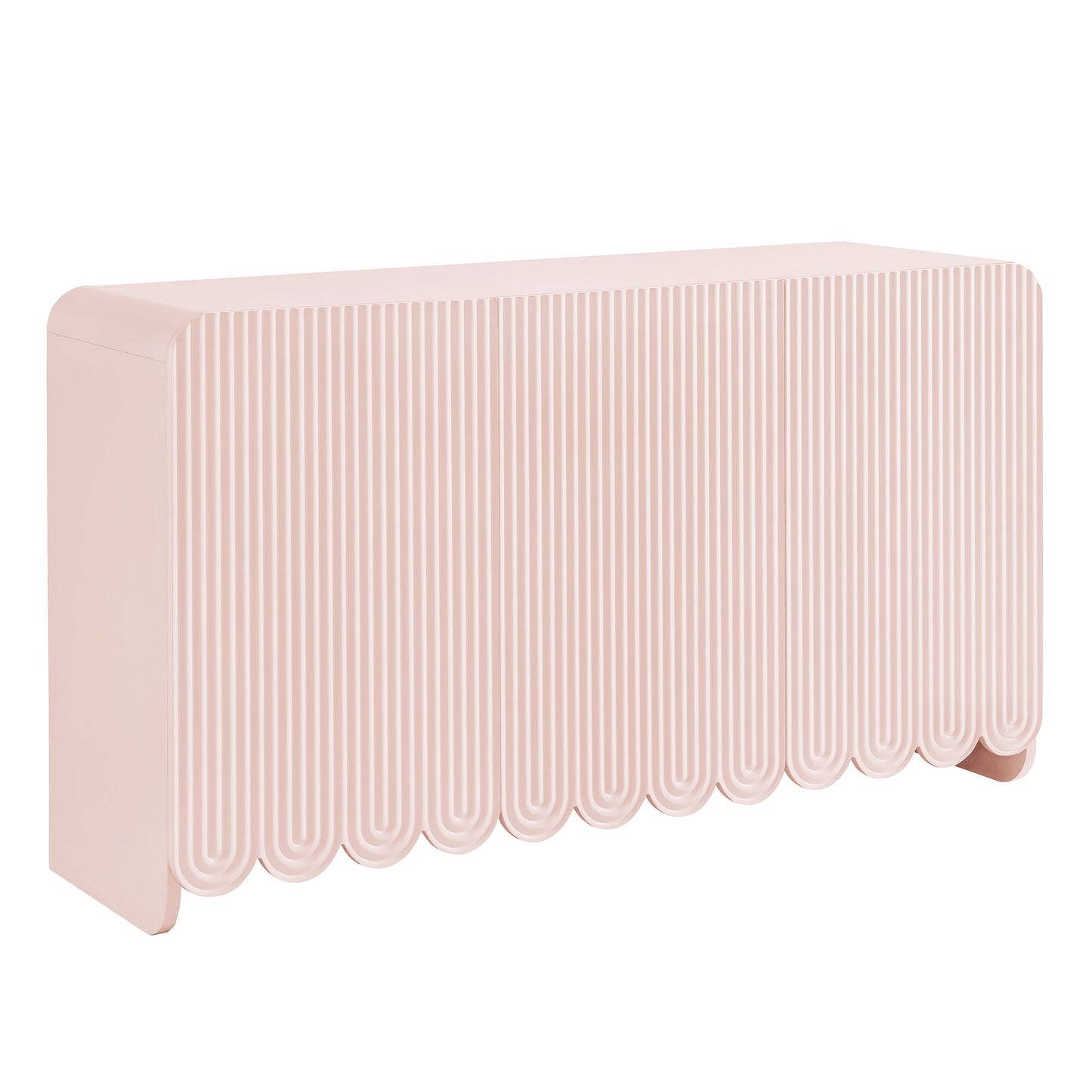 Dahlia Fluted and Scalloped Sideboard Storage Cabinet by Furniture For America