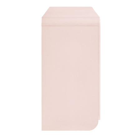 Dahlia Fluted and Scalloped Sideboard Storage Cabinet in Soft Pink