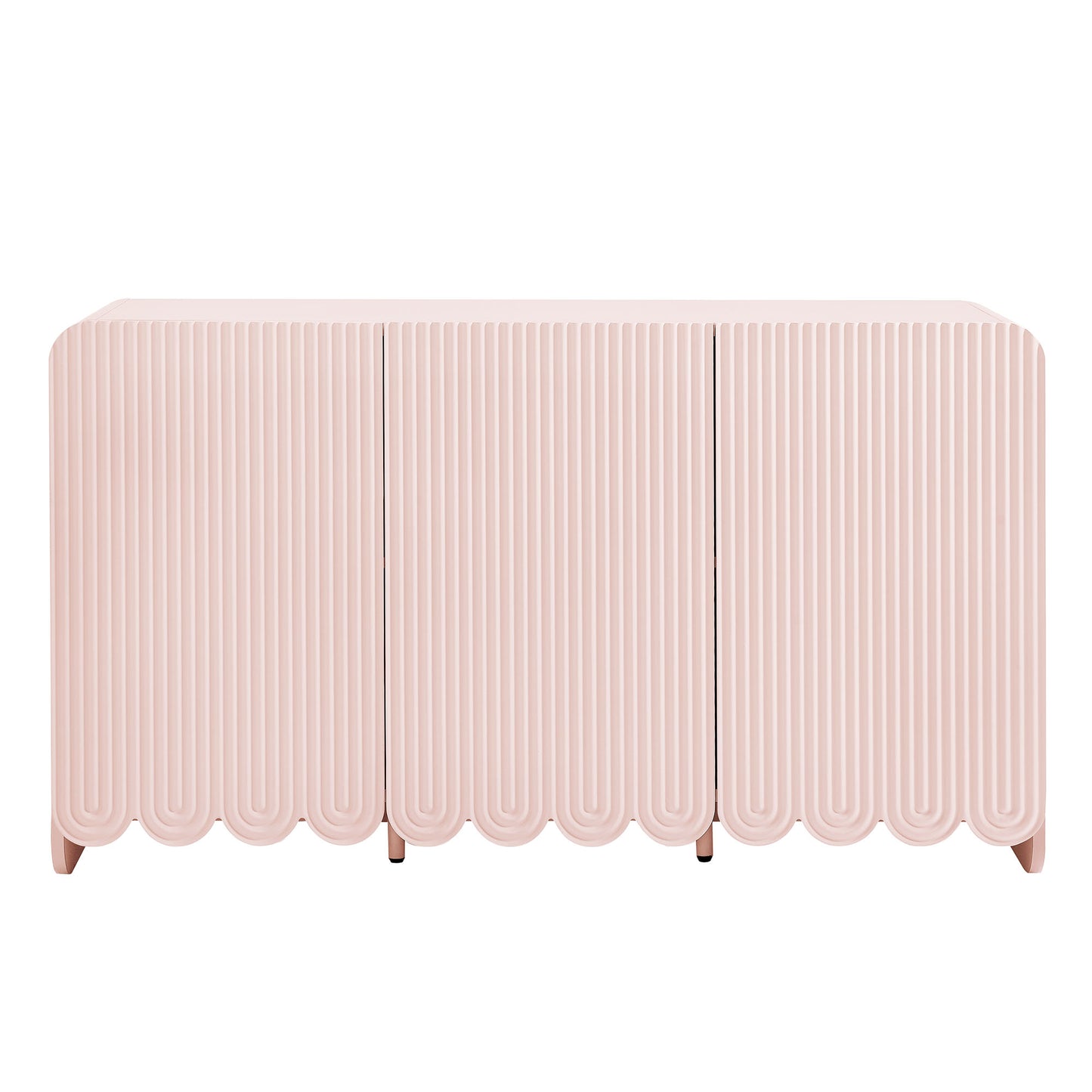 Dahlia Fluted and Scalloped Sideboard Storage Cabinet by Furniture For America