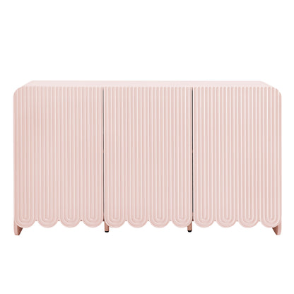 Dahlia Fluted and Scalloped Sideboard Storage Cabinet by Furniture For America