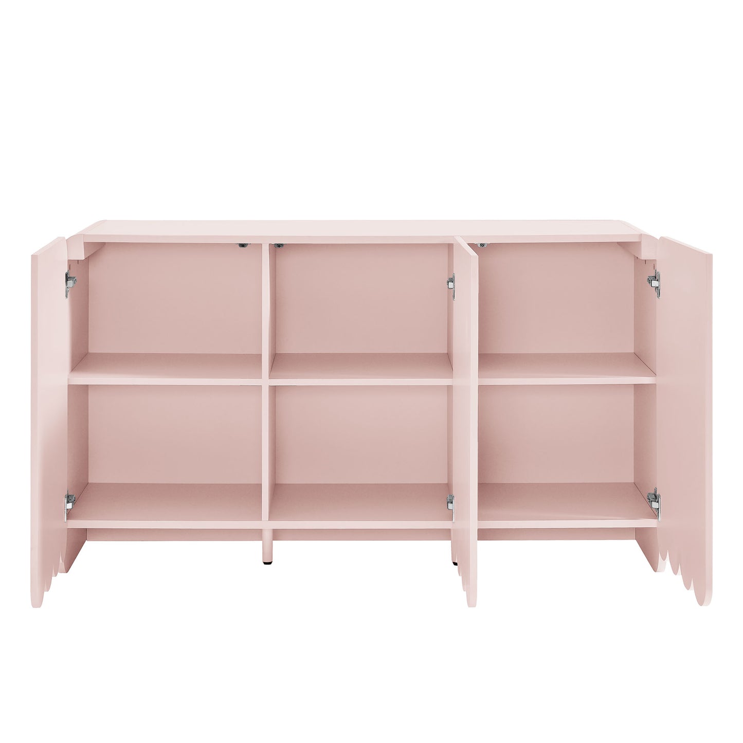 Dahlia Fluted and Scalloped Sideboard Storage Cabinet by Furniture For America