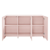 Hugo Fluted and Scalloped Sideboard Storage Cabinet in Soft Pink