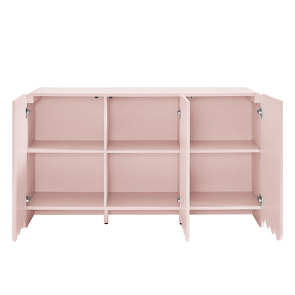 Dahlia Fluted and Scalloped Sideboard Storage Cabinet by Furniture For America