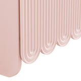 Hugo Fluted and Scalloped Sideboard Storage Cabinet in Soft Pink