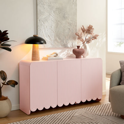 Dahlia Fluted and Scalloped Sideboard Storage Cabinet by Furniture For America