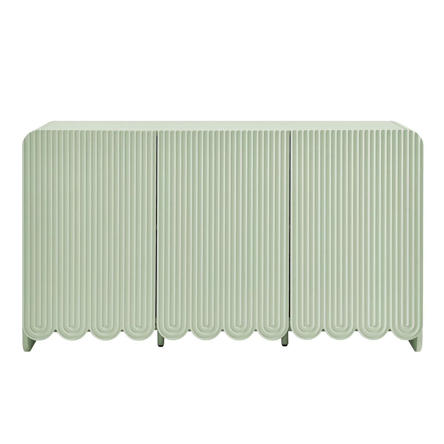 Dahlia Fluted and Scalloped Sideboard Storage Cabinet by Furniture For America