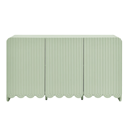 Dahlia Fluted and Scalloped Sideboard Storage Cabinet by Furniture For America