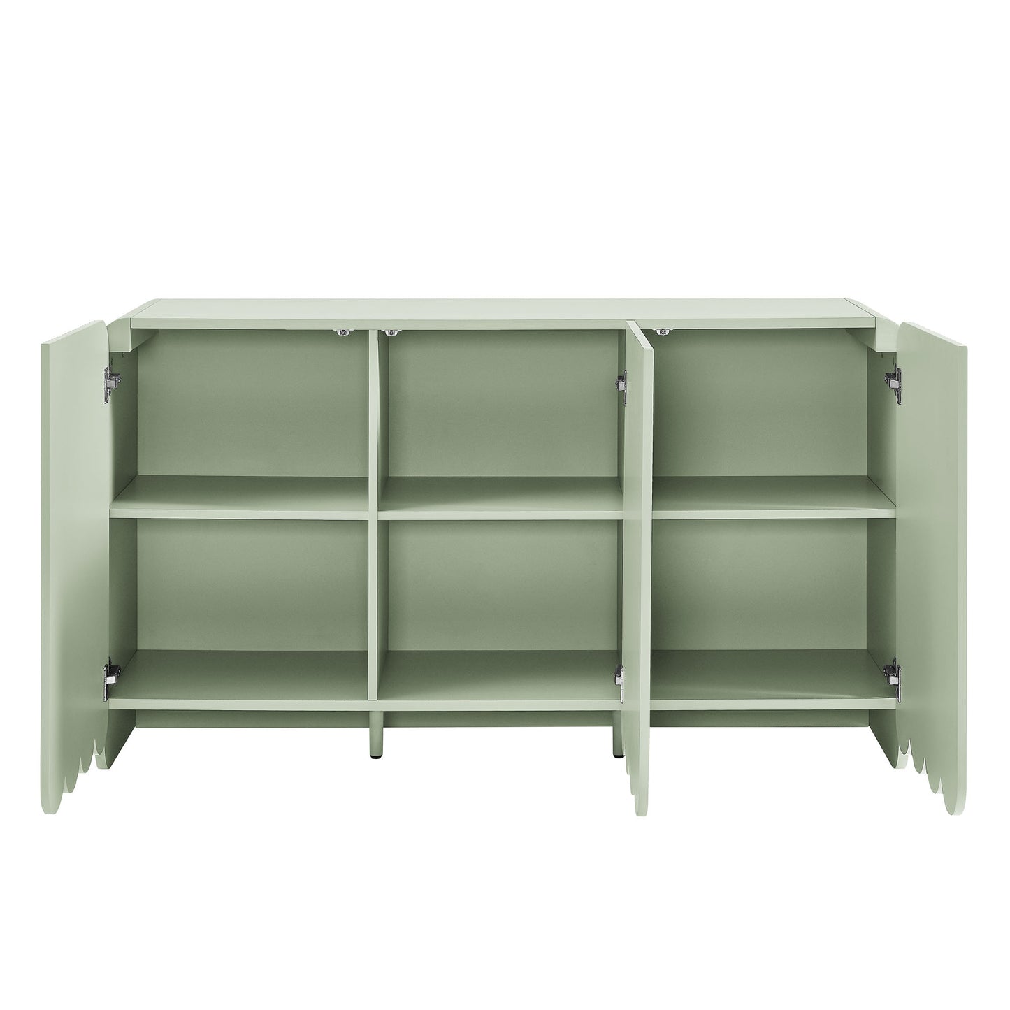 Dahlia Fluted and Scalloped Sideboard Storage Cabinet by Furniture For America
