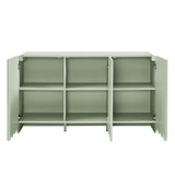 Hugo Fluted and Scalloped Sideboard Storage Cabinet in Sage