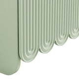 Hugo Fluted and Scalloped Sideboard Storage Cabinet in Sage