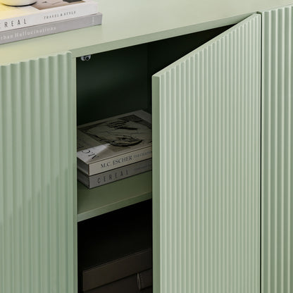 Dahlia Fluted and Scalloped Sideboard Storage Cabinet by Furniture For America