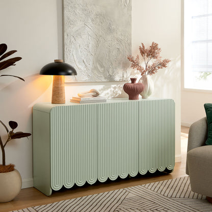Dahlia Fluted and Scalloped Sideboard Storage Cabinet by Furniture For America