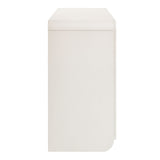 Hugo Fluted and Scalloped Sideboard Storage Cabinet in White