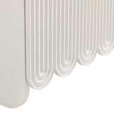 Hugo Fluted and Scalloped Sideboard Storage Cabinet in White