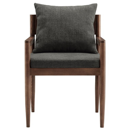 Remington Wood Dining Armchair in Charcoal