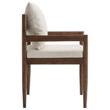 Tweed Wood Dining Armchair in Salt
