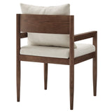 Tweed Wood Dining Armchair in Salt