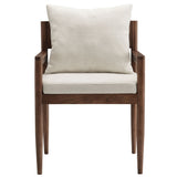 Tweed Wood Dining Armchair in Salt