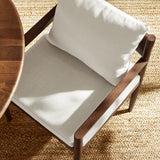 Tweed Wood Dining Armchair in Salt