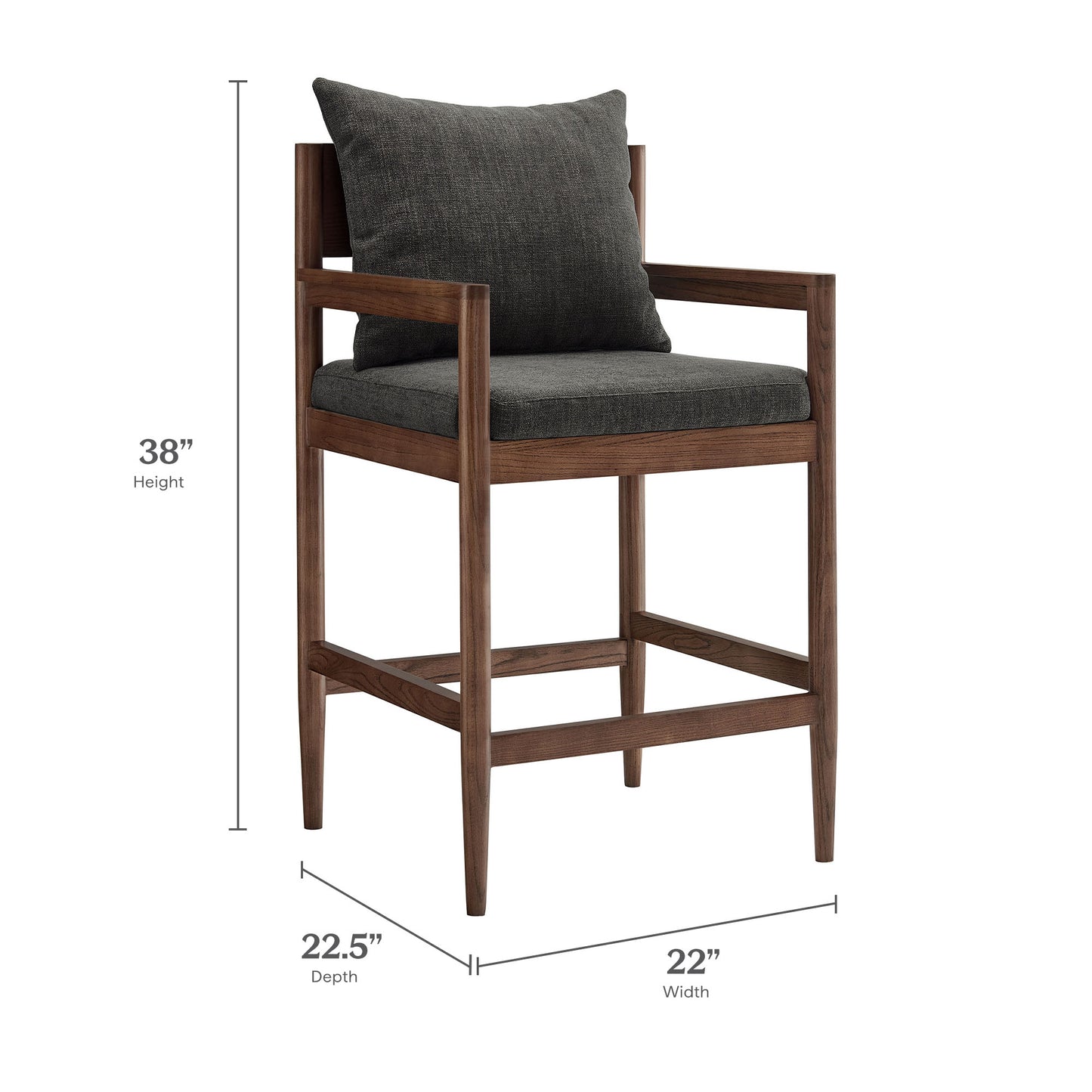 Remington Wood Counter Stool by Furniture For America