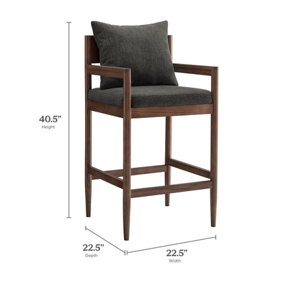 Remington Wood Bar Stool by Furniture For America