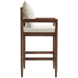 Tweed Wood Bar Stool in Salt