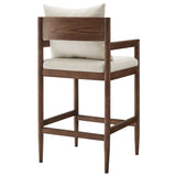 Tweed Wood Bar Stool in Salt