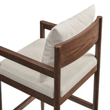 Tweed Wood Bar Stool in Salt