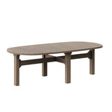 Lark 4-Piece Outdoor Patio Teak Wood Furniture Set in Weathered Gray Flint