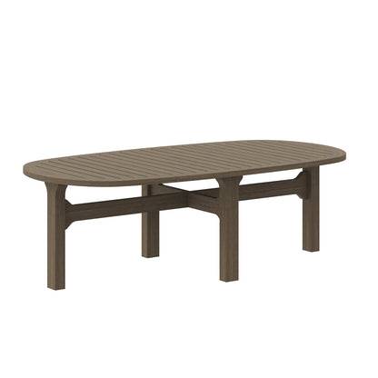 Saratoga Oval Outdoor Patio Teak Wood Coffee Table by Furniture For America