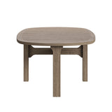 Lark 4-Piece Outdoor Patio Teak Wood Furniture Set in Weathered Gray Flint