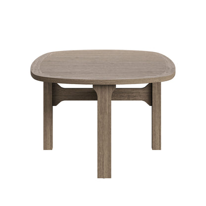 Saratoga Oval Outdoor Patio Teak Wood Coffee Table by Furniture For America