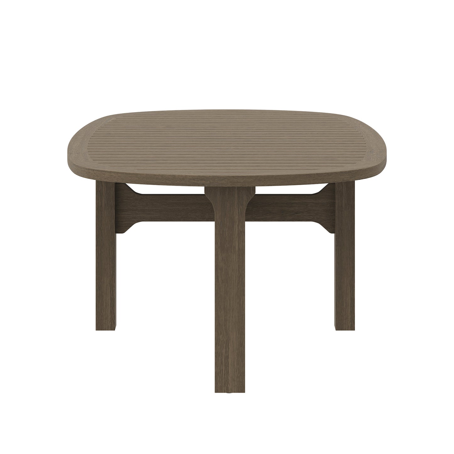 Saratoga Oval Outdoor Patio Teak Wood Coffee Table by Furniture For America