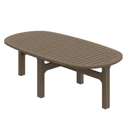 Saratoga Oval Outdoor Patio Teak Wood Coffee Table by Furniture For America
