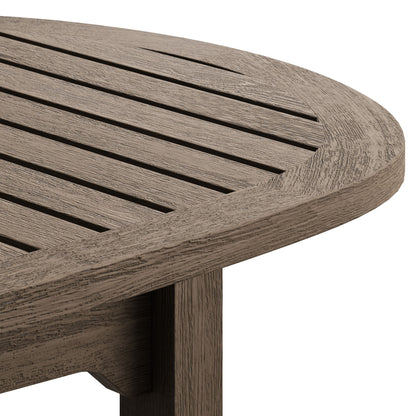 Saratoga Oval Outdoor Patio Teak Wood Coffee Table by Furniture For America