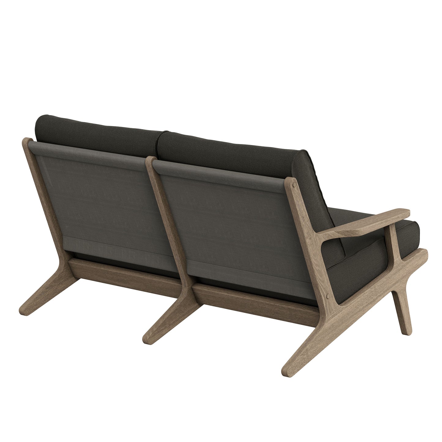 Saratoga Outdoor Patio Teak Wood Loveseat by Furniture for America