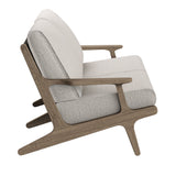 Lark 5-Piece Outdoor Patio Teak Wood Furniture Set in Weathered Gray Pebble