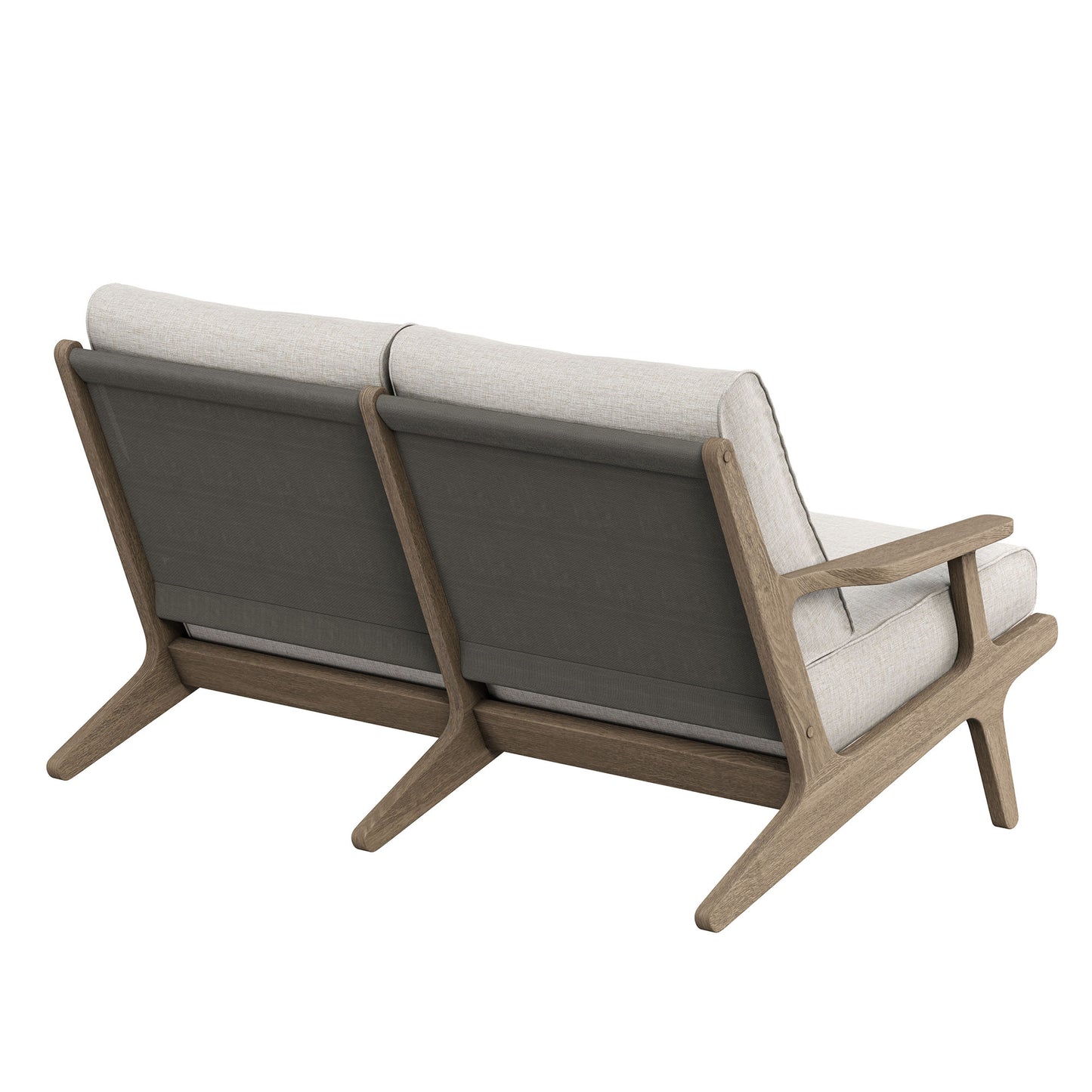Saratoga Outdoor Patio Teak Wood Loveseat by Furniture for America