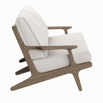 Saratoga Outdoor Patio Teak Wood Loveseat by Furniture For America